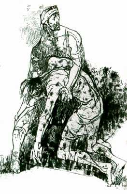 Х. К. Кастаньино (Аргентина).  Рисунок из цикла «Мартин Фьерро».